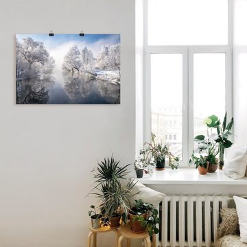 Artland Wandbild Winter in Oberbayern, Seebilder (1 St), als Leinwandbild, Poster, Wandaufkleber in verschied. Größen