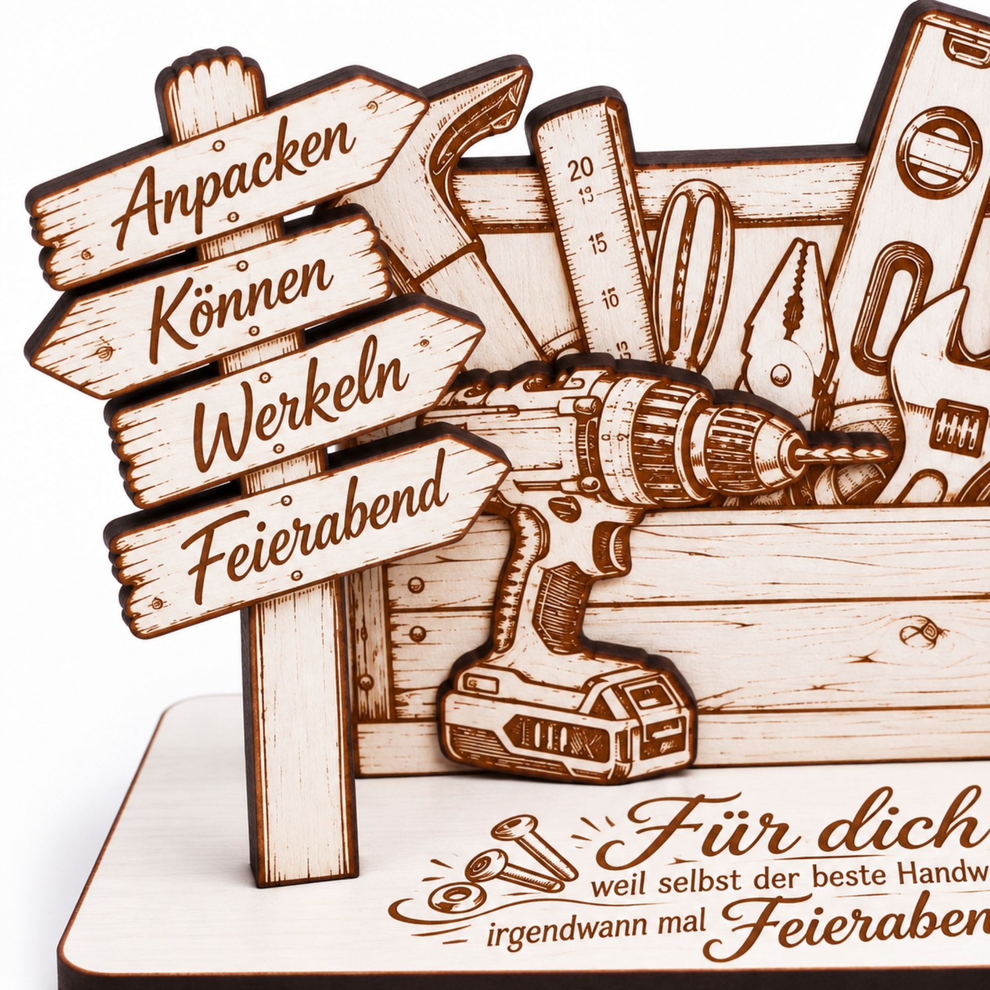 Dekolando Geschenkkarte Handwerker Geldgeschenk Werkzeug Geschenk für Heimwerker 14x8cm – Bild 4 von 5