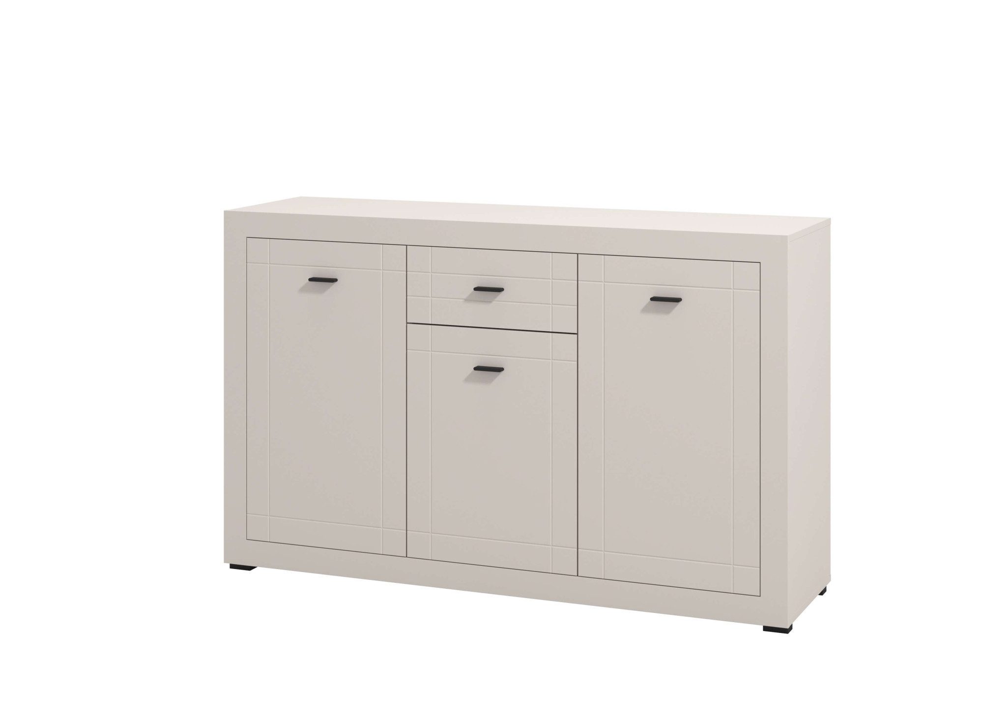 Home affaire Sideboard Warwick Kombikommode, Schrank, Schubladenkommode, Modernes Sideboard: Kaschmir, 3 Türen & 1 Schublade, Heißfolienprägung