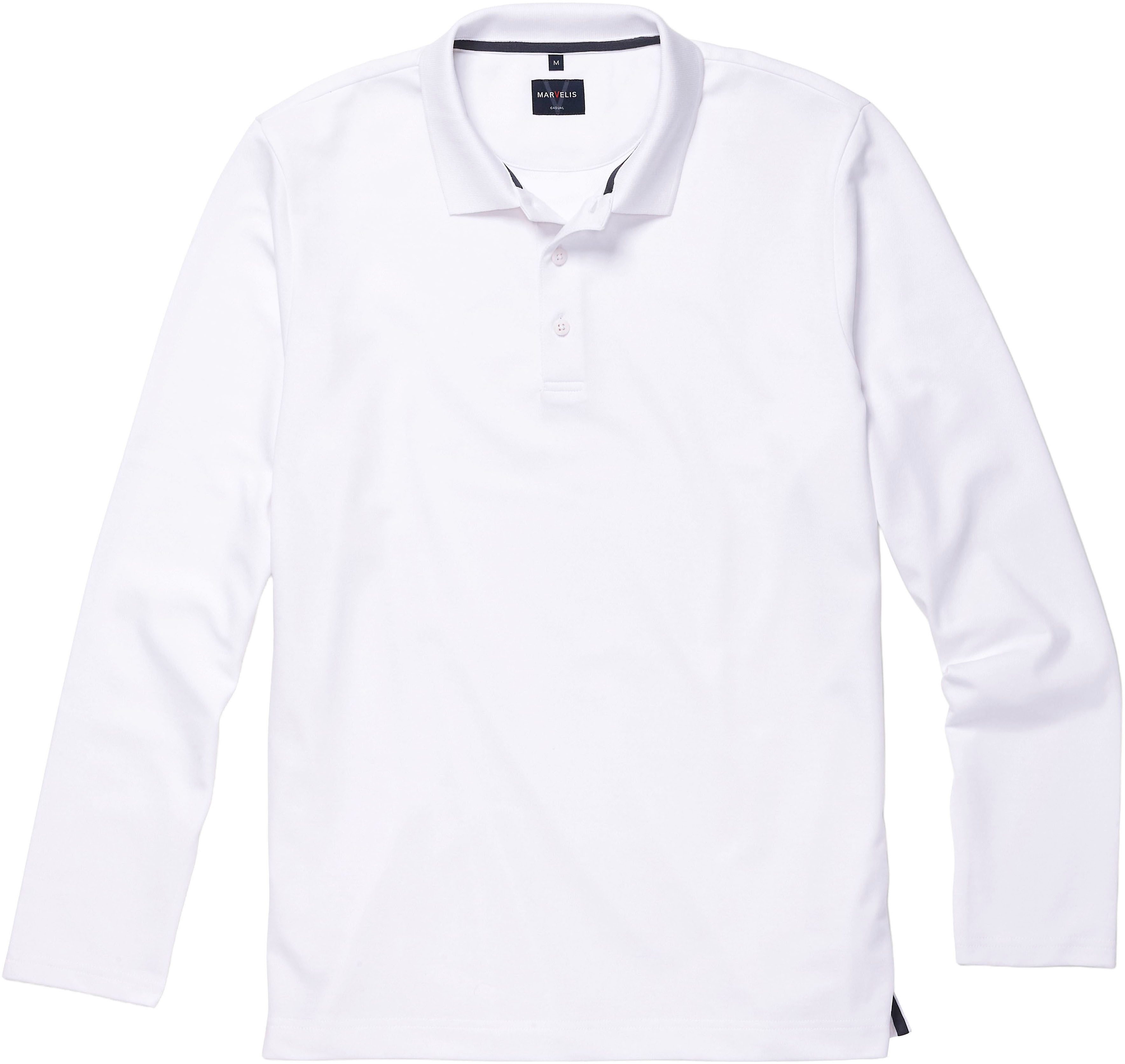 MARVELIS Langarm-Poloshirt