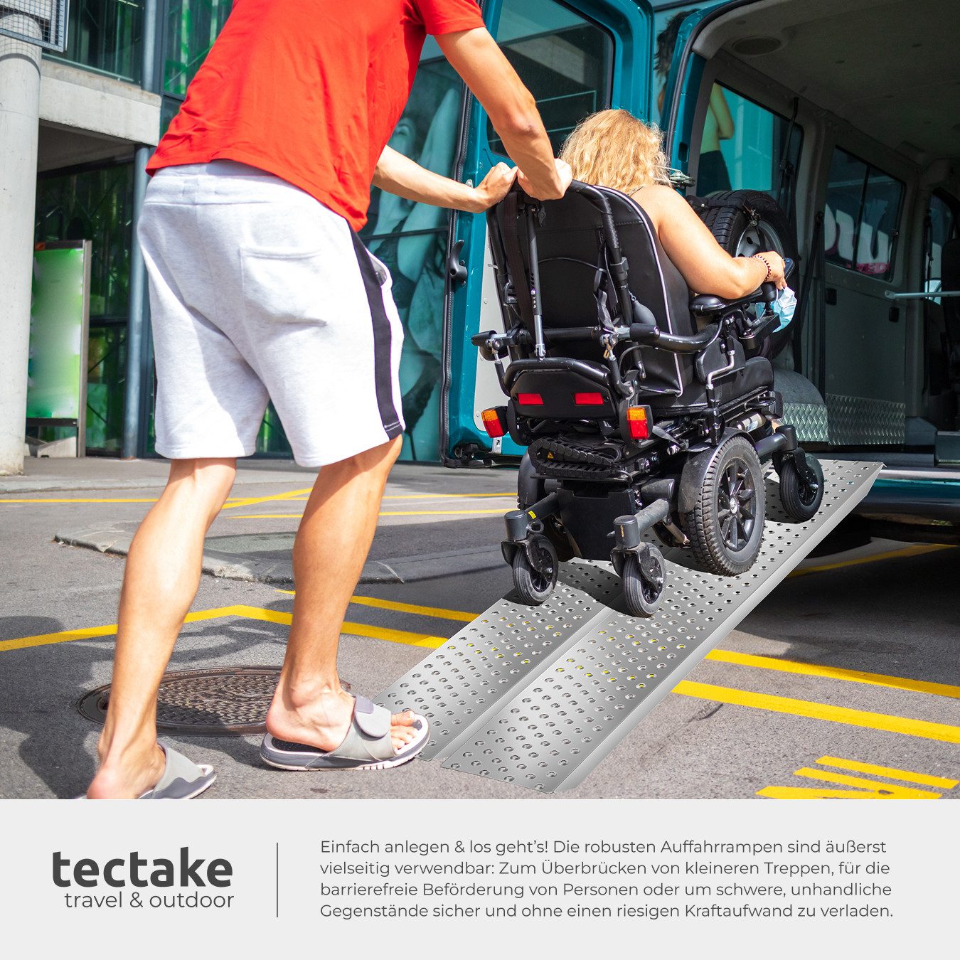 tectake Auffahrrampe Sven (Set, 2x Verladerampe), 2er Set