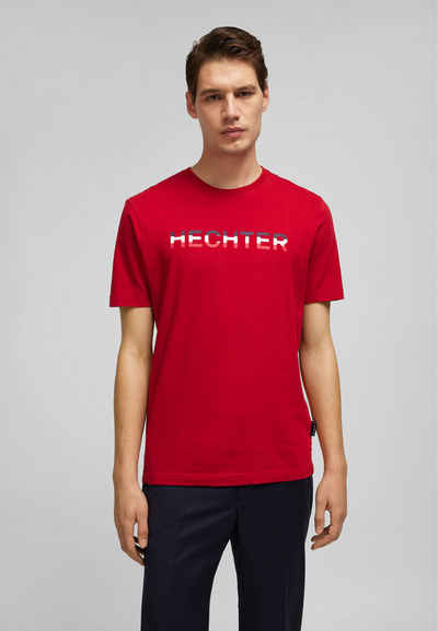 HECHTER PARIS T-Shirt mit farbigen Akzenten und HECHTER-Druck