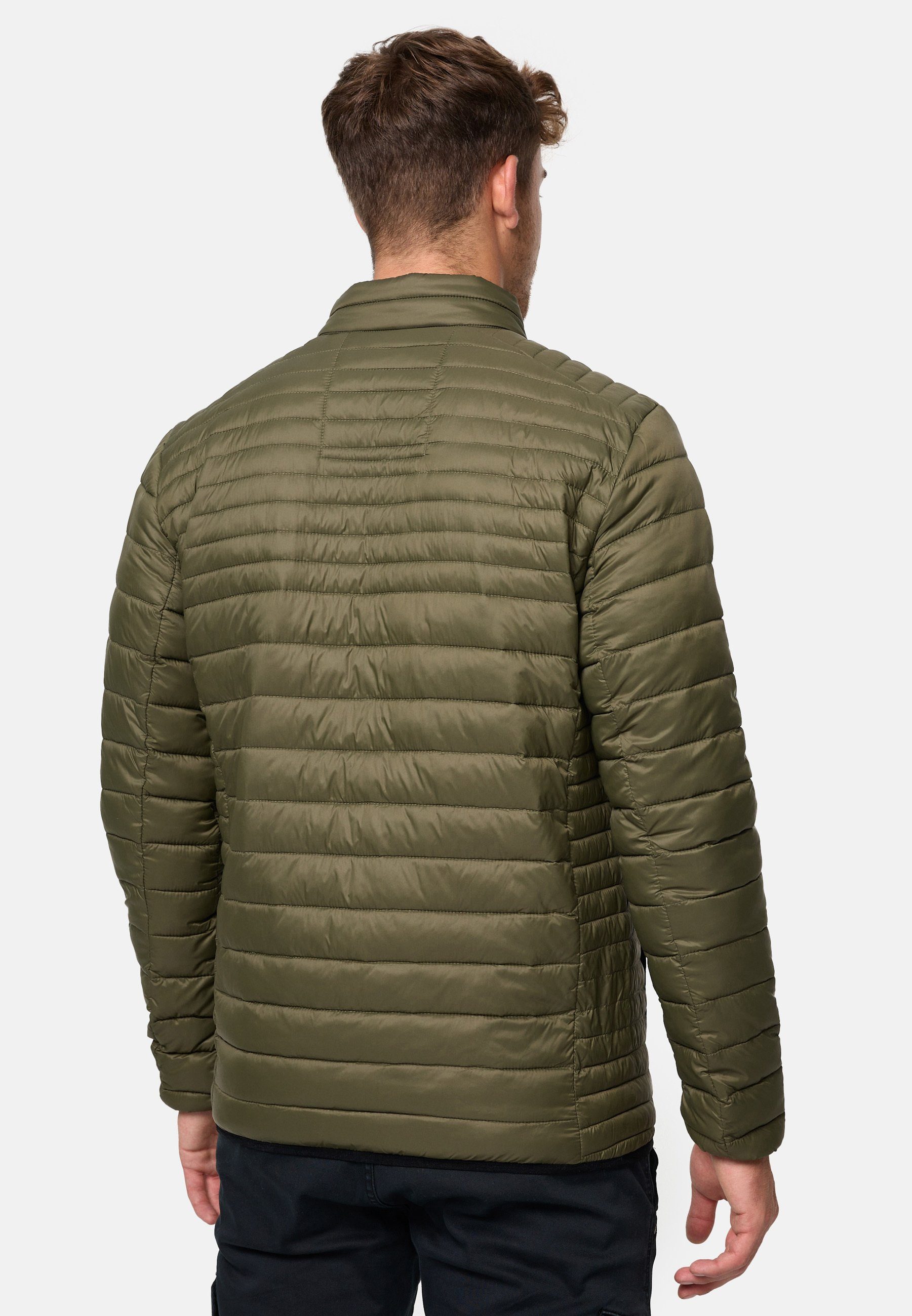 Indicode Steppjacke Herren Islington Herrenjacke Daunen-Optik Steppjacke mit Stehkragen
