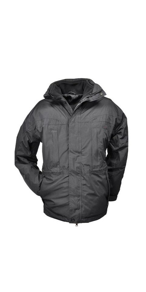 Brigg Allwetterjacke Outdoor Jacke 3 in 1 Schwarz