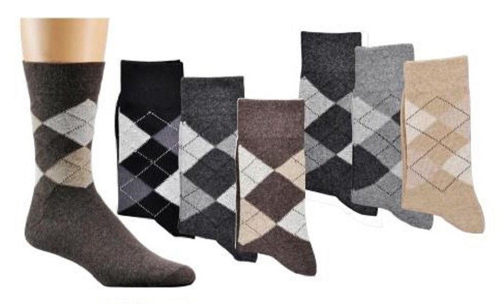 Socks 4 Fun Businesssocken »Karo Socken« (3-Paar) | OTTO