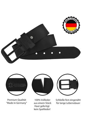 Cartvelli Ledergürtel Cartvelli Herren Ledergürtel Made in Germany 40mm inkl. Geschenkbox Schwarze Schließe, Vollleder, Made in Germany, Geschenkbox, Echter Ledergeruch, Pflanzlich gegerbt