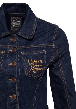 QueenKerosin Jeanskleid Q Crown (1-tlg) aus elastischem Denim