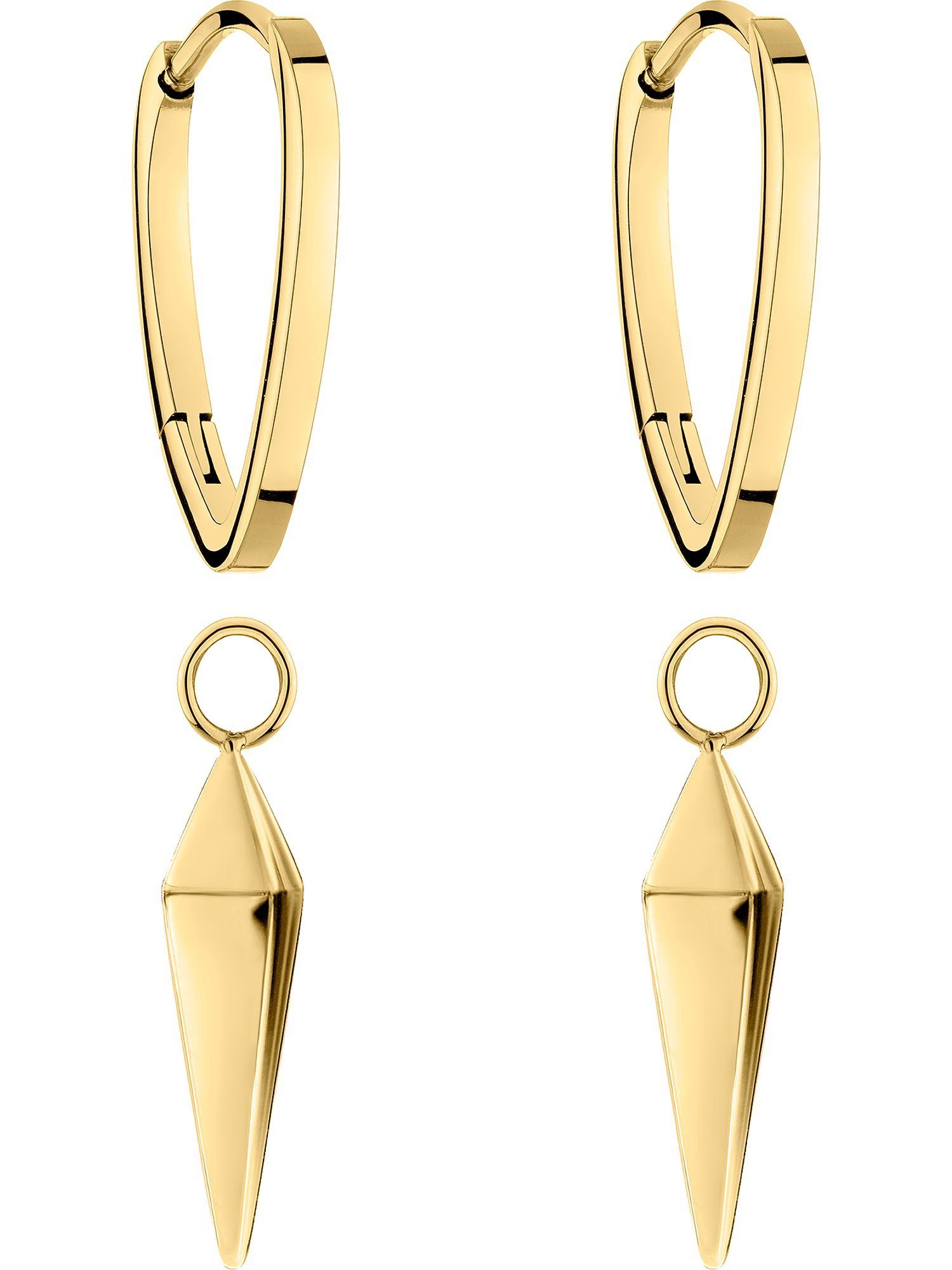 Paar Creolen Liebeskind Damen-Creolen Edelstahl