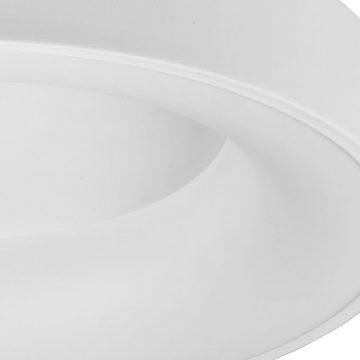 etc-shop LED Deckenleuchte, LED-Leuchtmittel fest verbaut, Warmweiß, LED Decken Lampe Wohn Zimmer Strahler Flur Beleuchtung weiß-matt rund