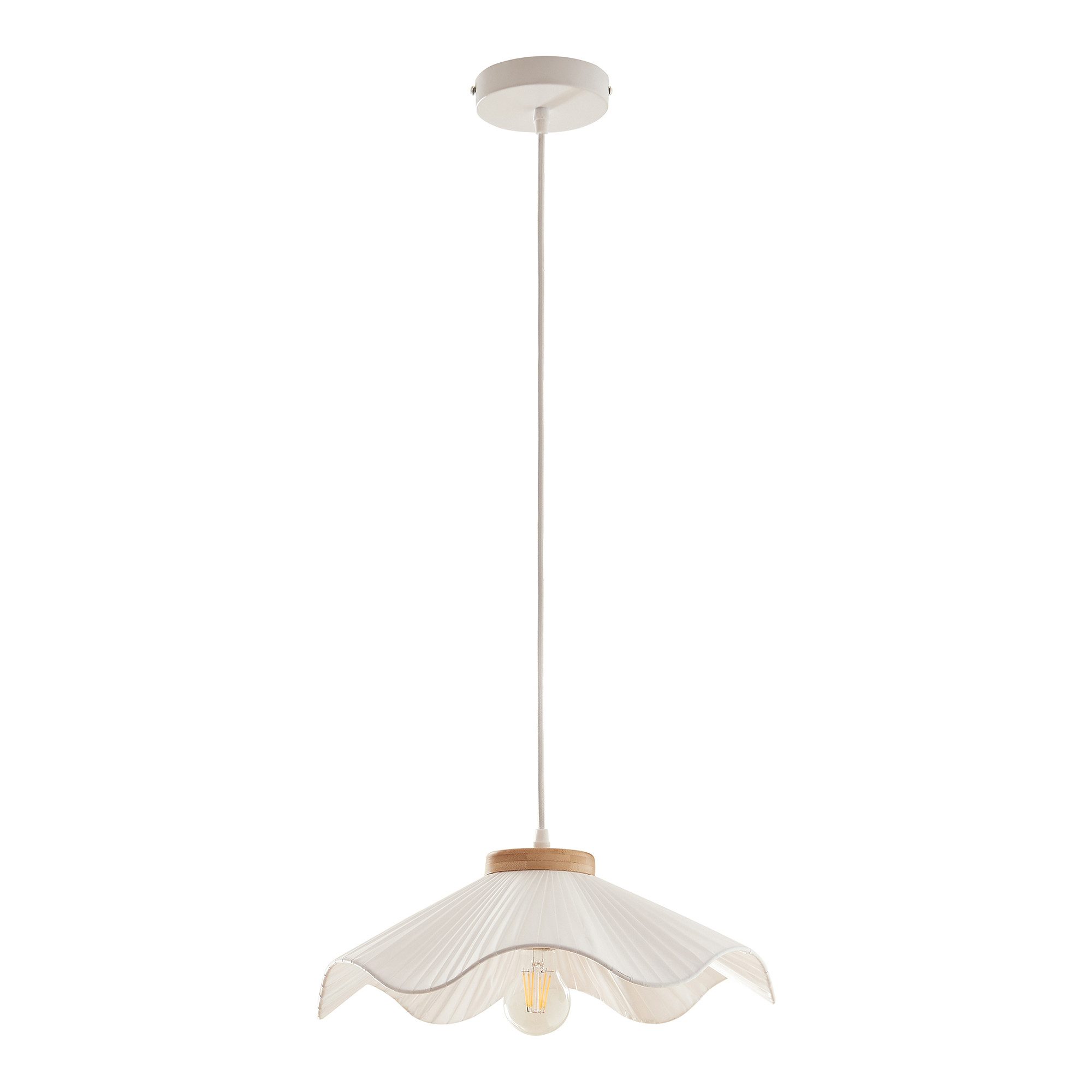 lux.pro Hängeleuchte, ohne Leuchtmittel, »Broadway« mit Stoffschirm Weiß günstig online kaufen