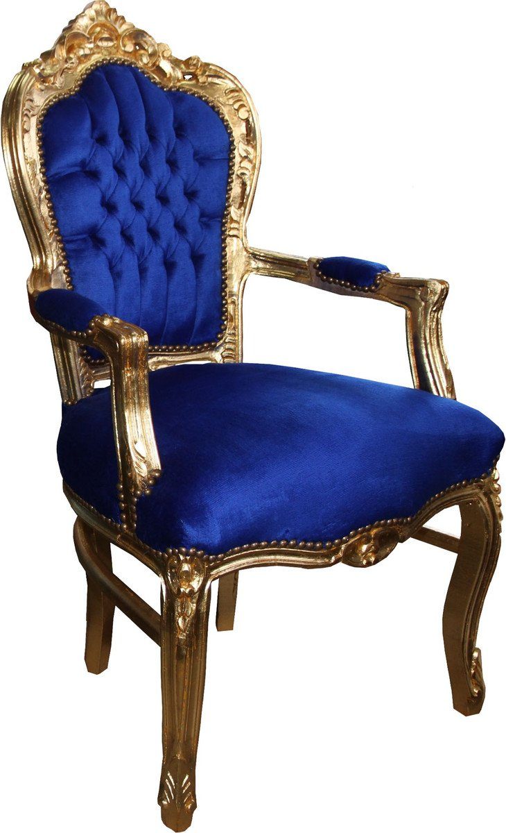 Casa Padrino Esszimmerstuhl Barock Esszimmerstuhl Blau günstig online kaufen