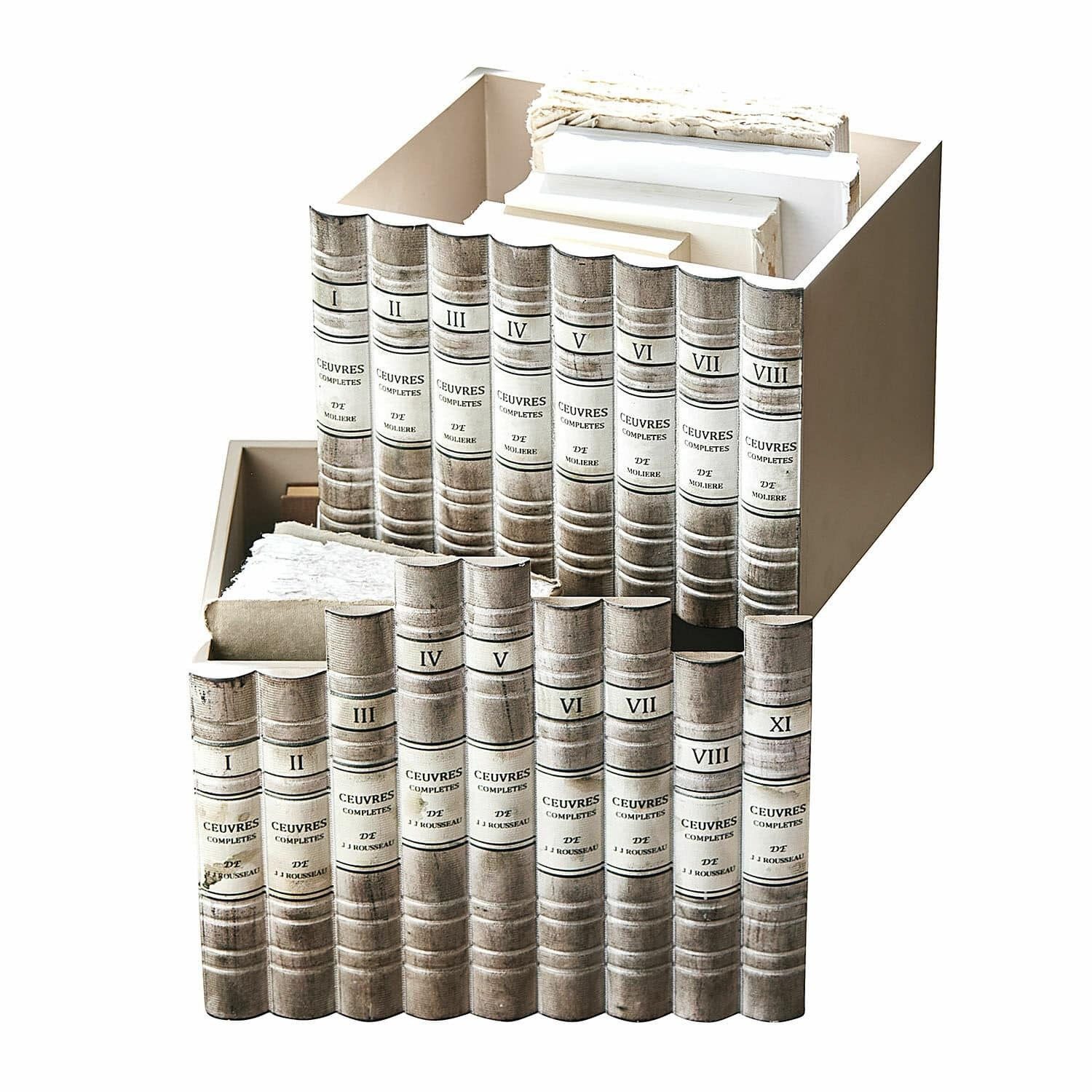 Mirabeau Dekokorb Box 2er Set Yelivor antikgrau/braun (2er Set, 2er Set)