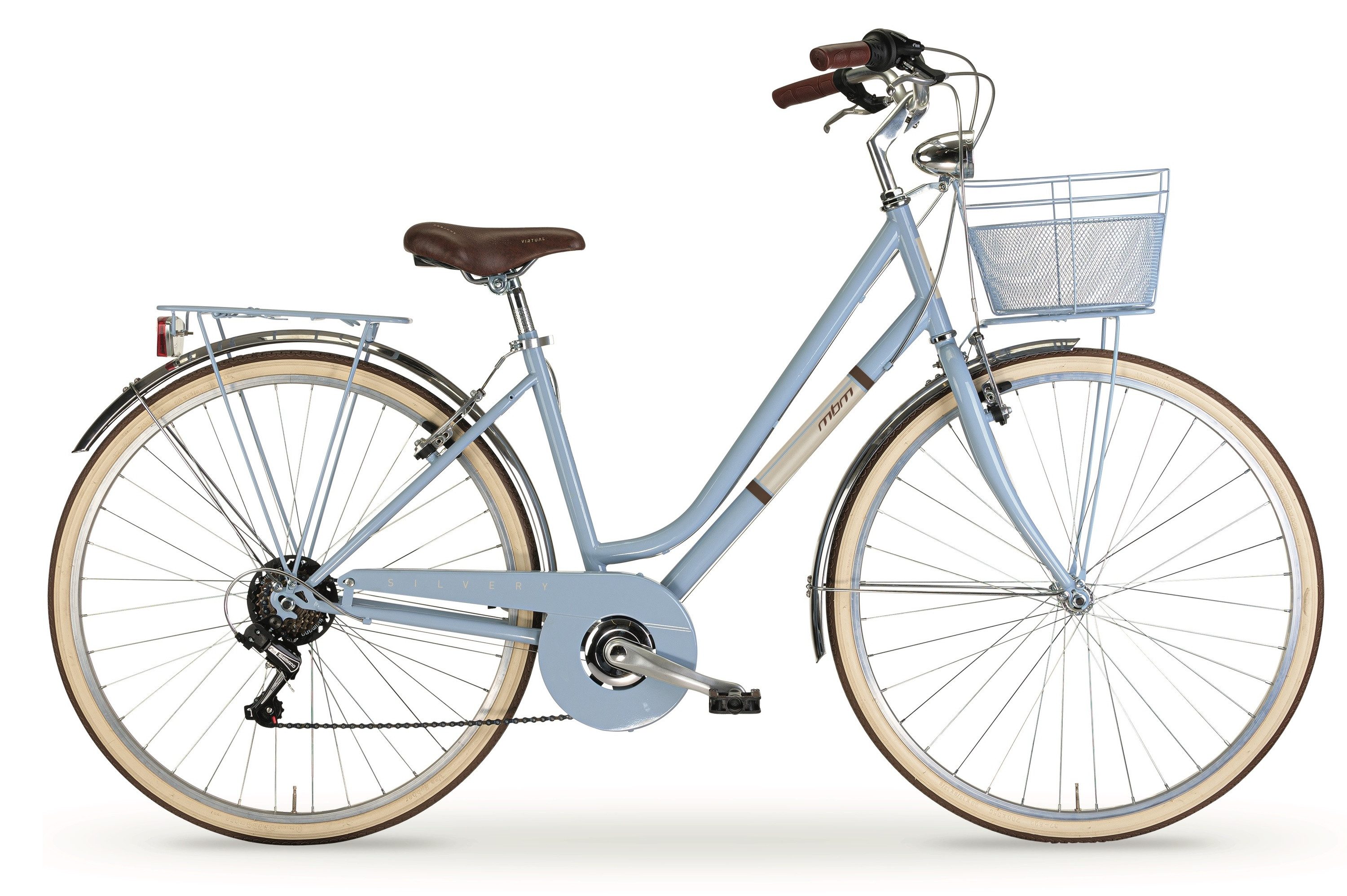 MBM Cityrad, 6 Gang Shimano, Shimano 6-Gang Schaltung, Citybike " Silvery" Woman 28 Zoll