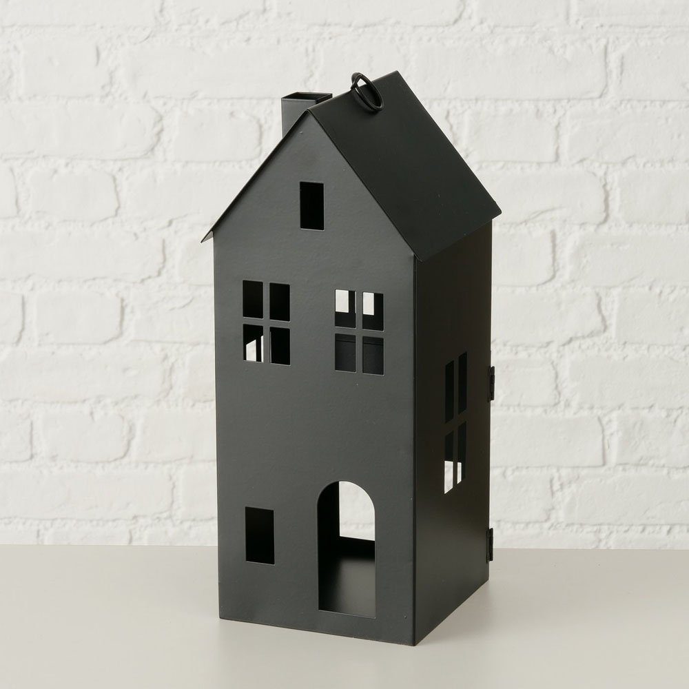 BOLTZE Kerzenlaterne »Laterne BLACK schwarz Haus aus Metall Lichterhaus  Windlicht in Hausform - GROSS« online kaufen | OTTO
