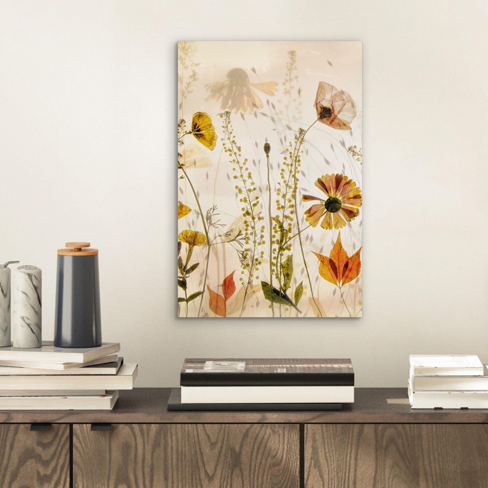 MuchoWow Metallbild Illustration - Pflanzen - günstig online kaufen