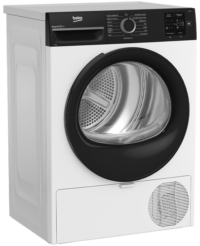 BEKO Wärmepumpentrockner BM3T37240W, Hygiene Auffrischen, Multifunktionsdisplay, Kindersicherung