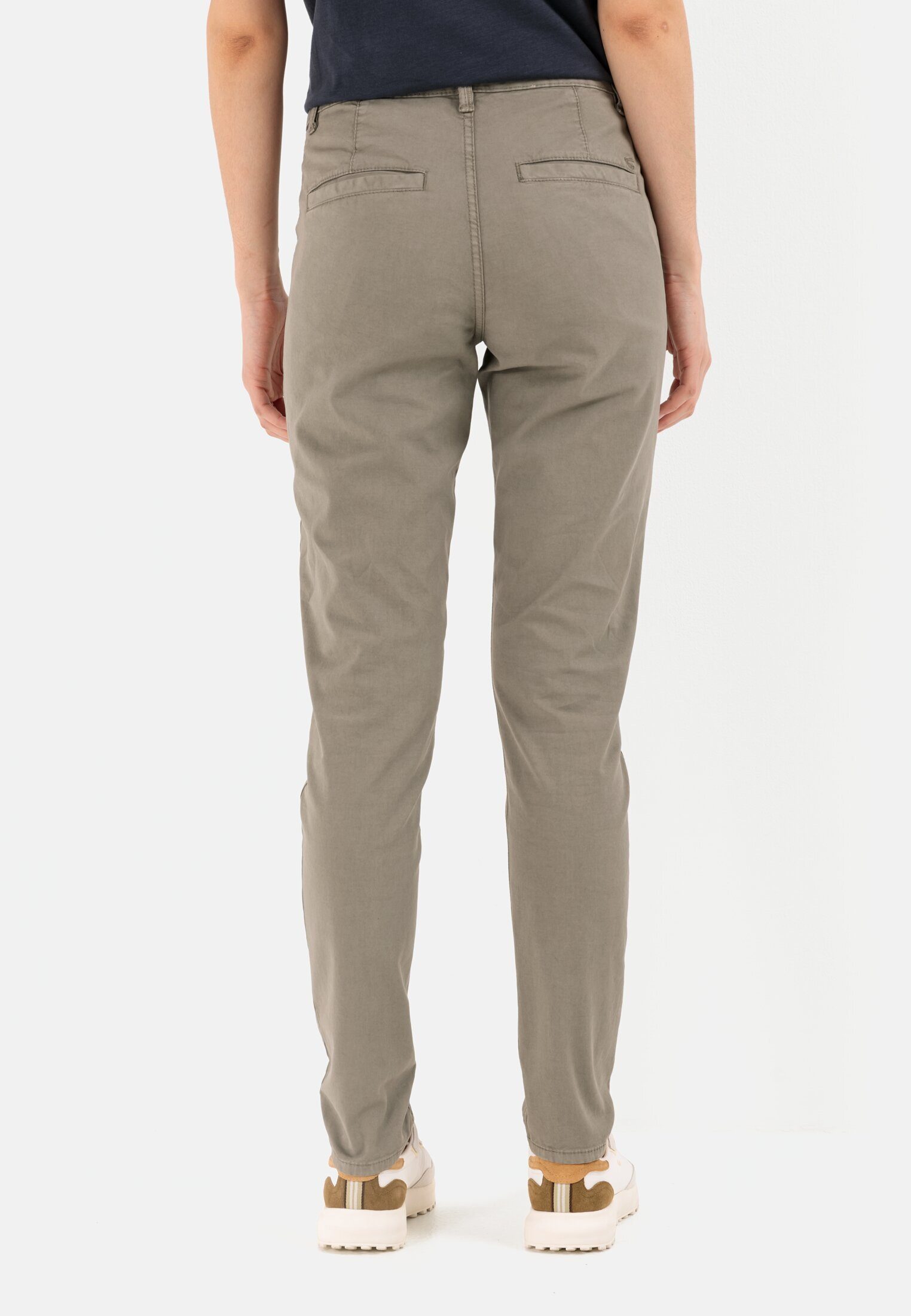 Stoffhose (1-tlg) camel Straight Fit active Khaki in