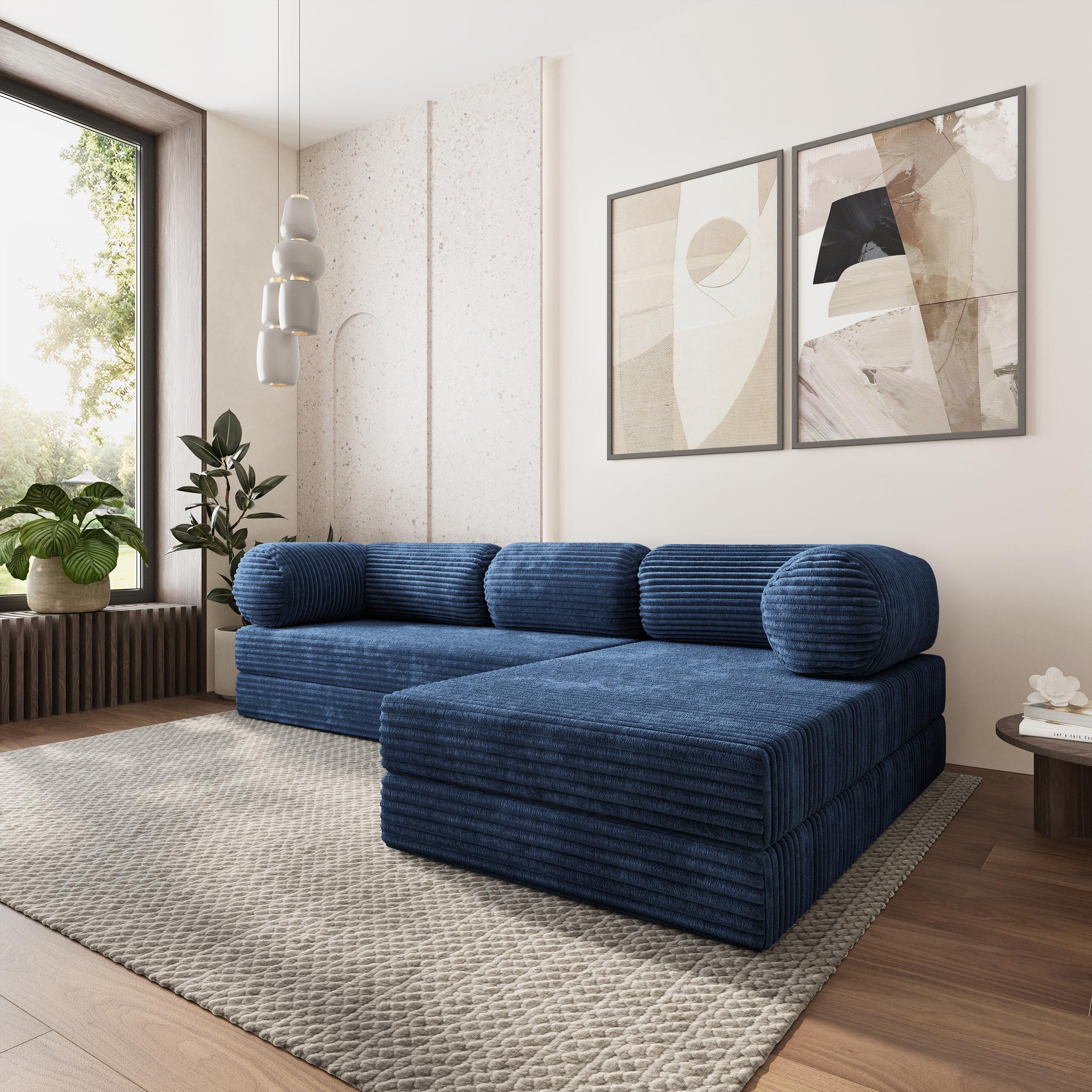 Masseno Ecksofa ETERA modulares Boneless Sofa mit Schlaffunktion