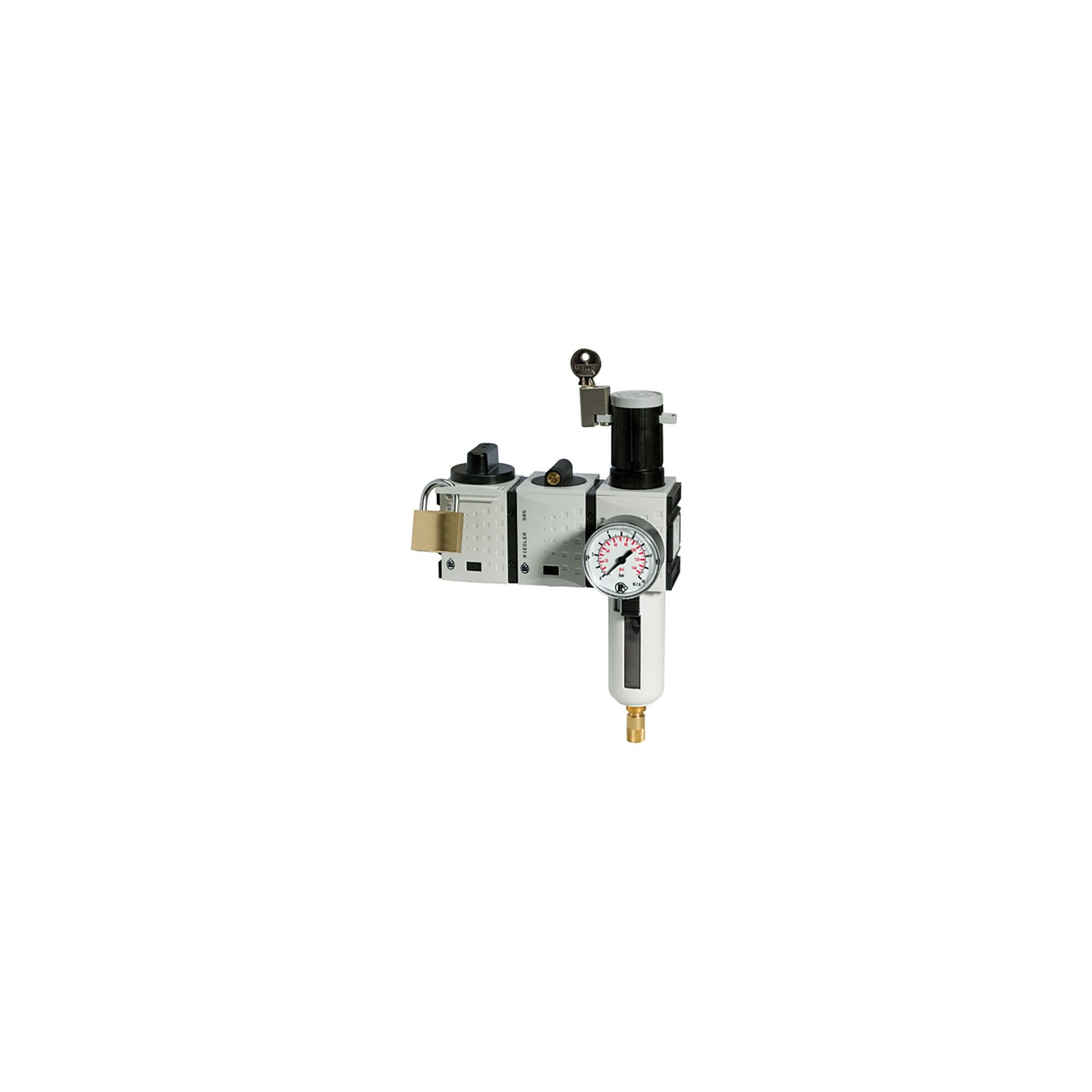 RIEGLER Druckminderer Riegler Wartungsstation SAFETY »FUTURA«, KH-AV-FR, VA, BG 2, G 3/8, 2