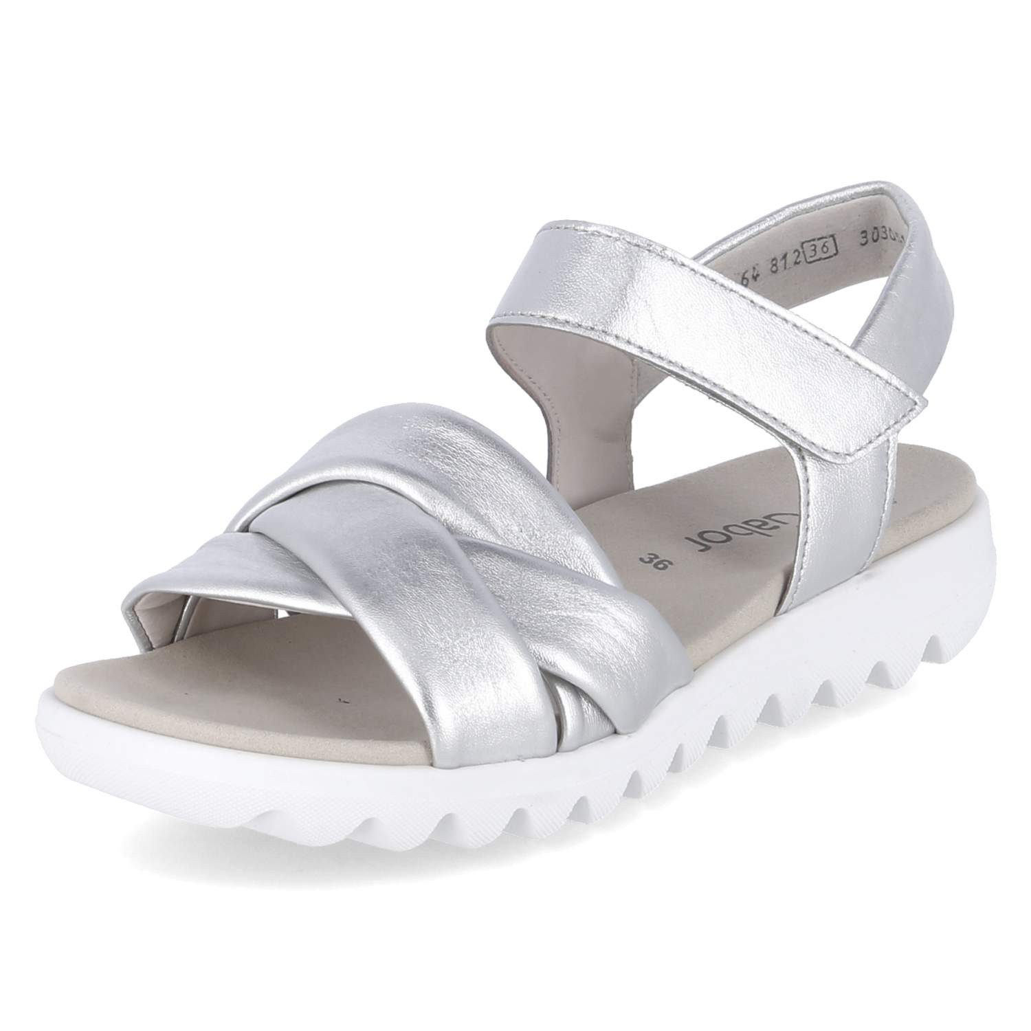 Gabor Gabor 64.812.61 Damen Glattleder silver Sandalette