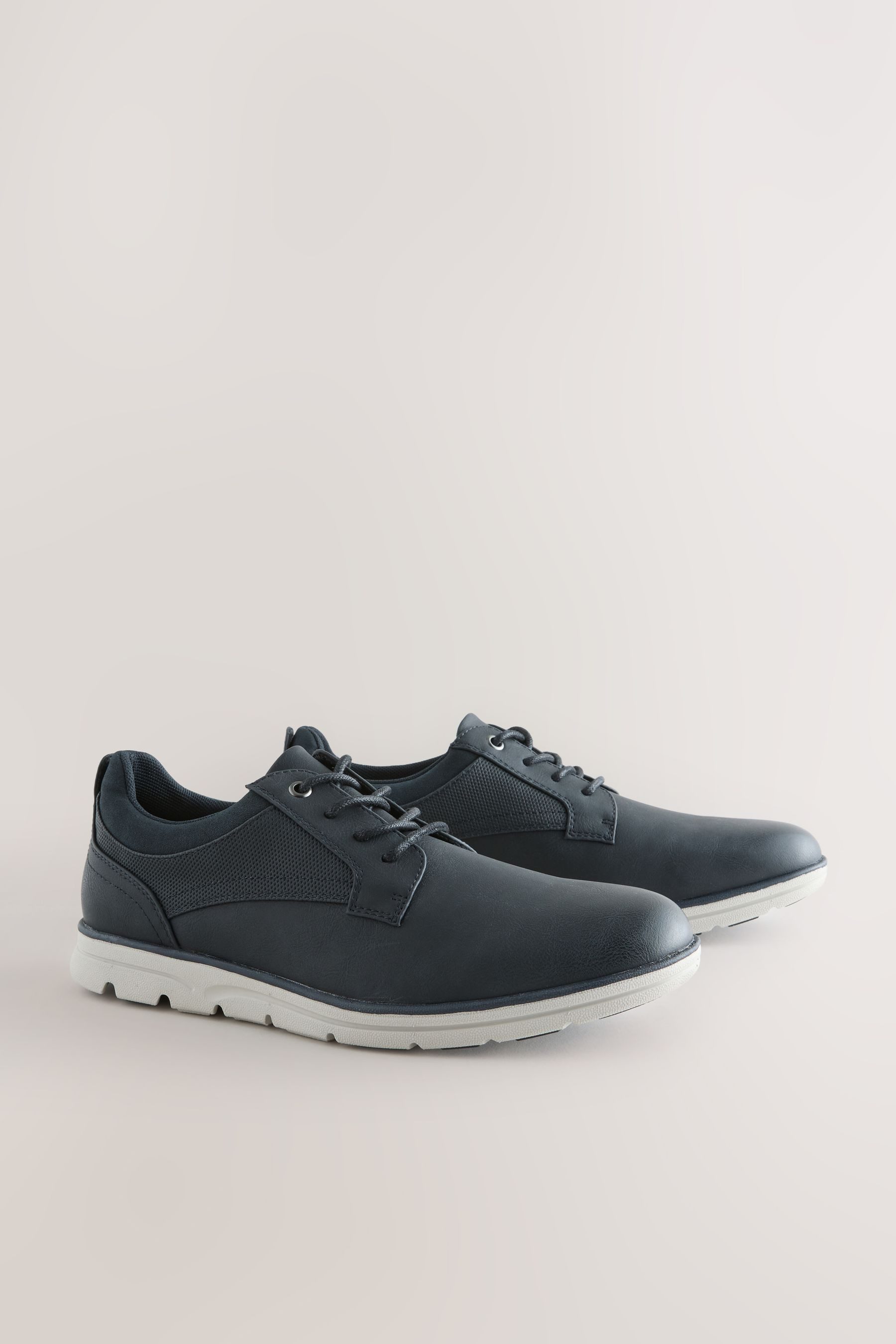 Next Derby-Schuhe aus Leder mit leichtem Keilabsatz Keilpumps