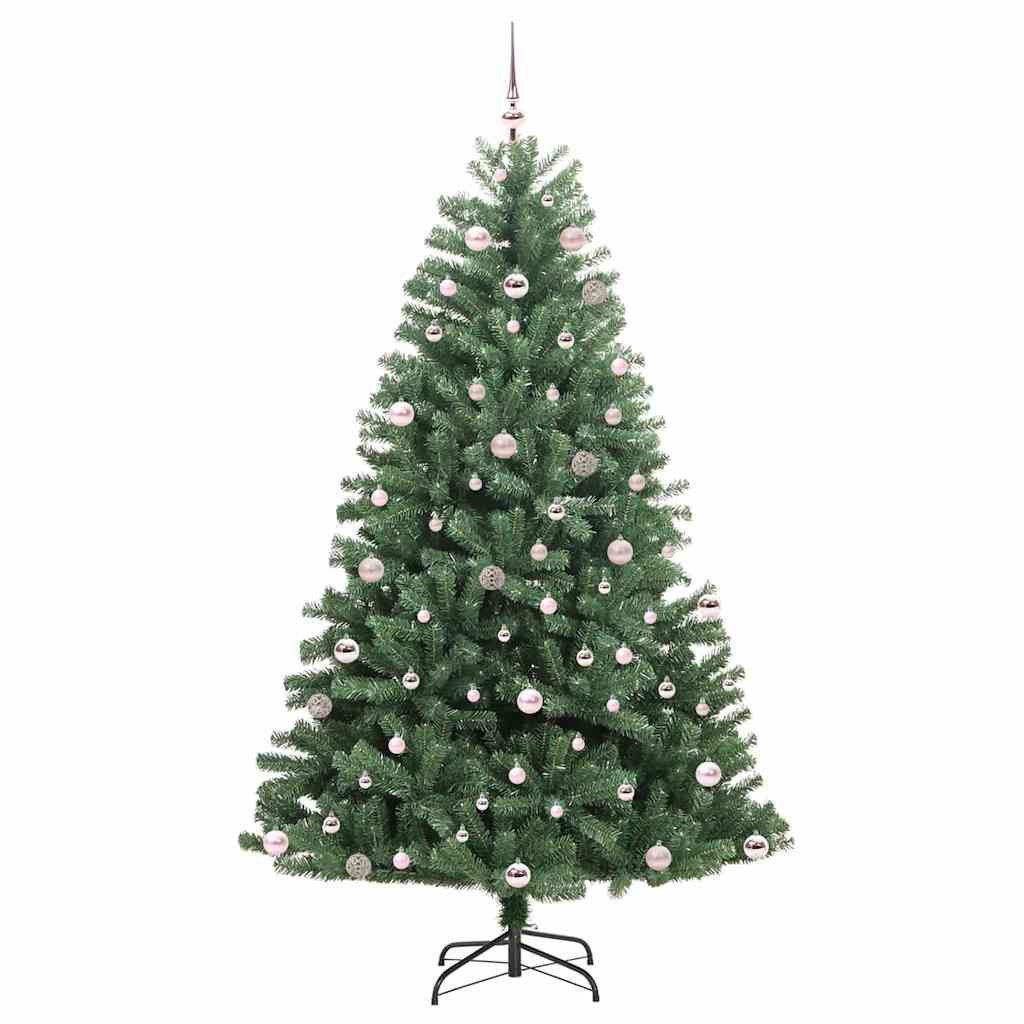 vidaXL LED Baum Künstlicher klappbarer Weihnachtsbaum mit 300 LEDs Grün 240 cm