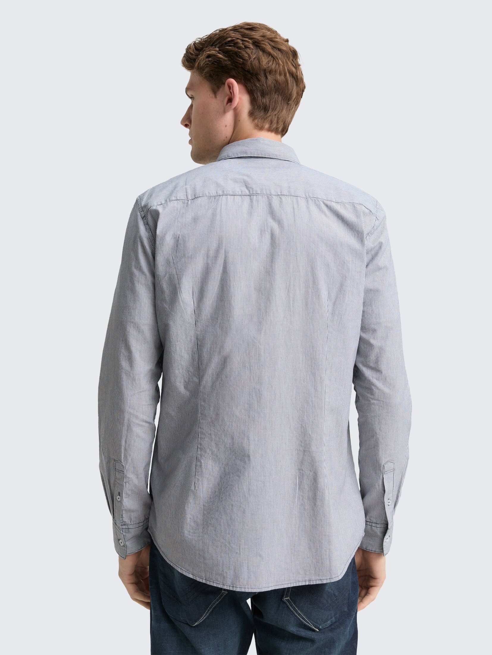 TOM TAILOR Langarmhemd Blusen & Shirts Fitted Hemd aus Baumwolle