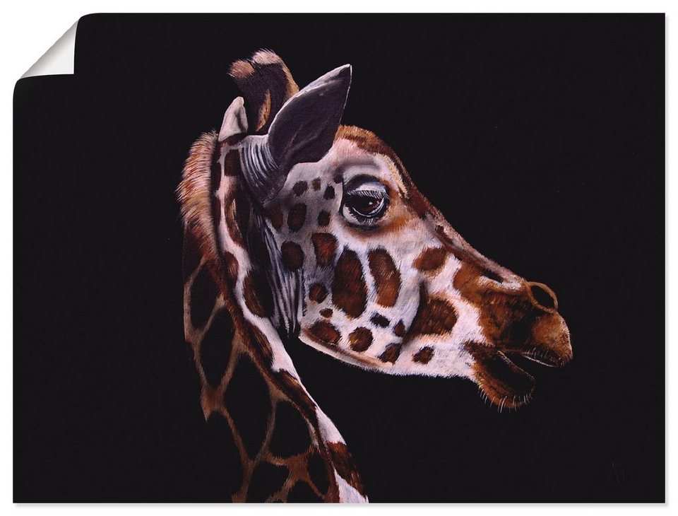 Artland Wandbild Giraffe, Wildtiere (1 St), als Alubild, Leinwandbild,  Wandaufkleber oder Poster in versch. Größen, Verschiedene Größen &  Produktarten
