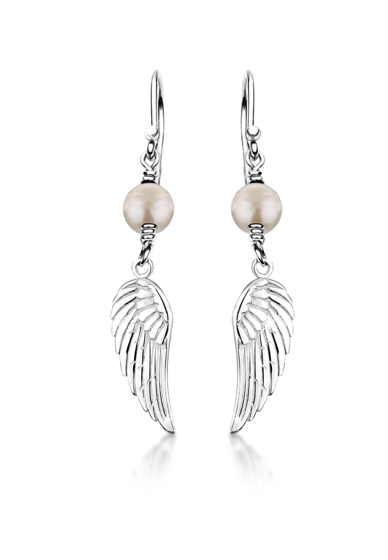 Nenalina Paar Ohrhänger Hänger Flügel Engel Süßwasserzuchtperle 925 Silber günstig online kaufen