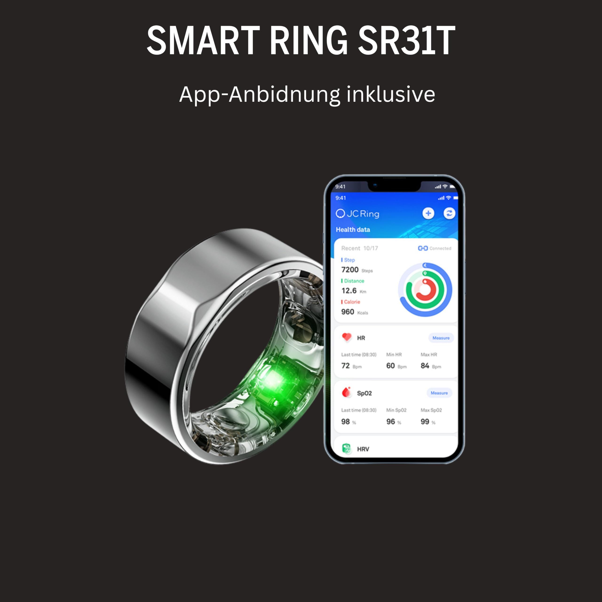 Beafon Smart Ring SR31, Smartring zur Gesundheits- und Sportdatenerfassung