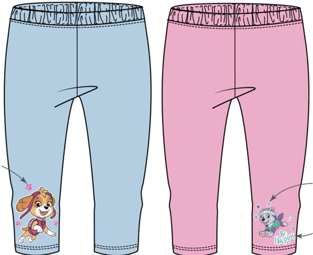 PAW PATROL Caprihose 2x Mädchen Caprihosen kurze Leggings Kinder Hose 98 104 110 116 128 | Trainingshosen