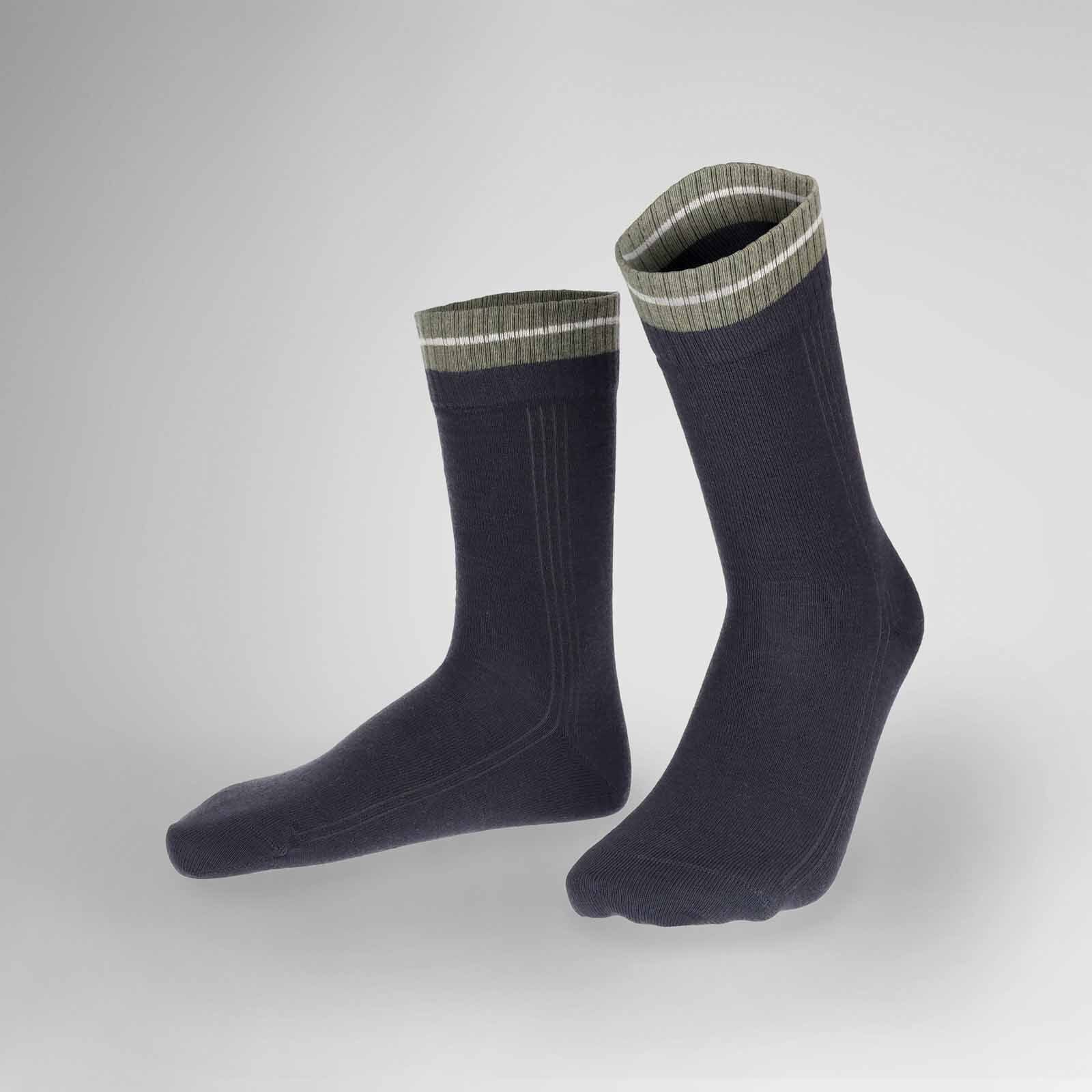 Hudson Basicsocken Smart (1-Paar) Носки mit farblich abgesetztem Bund