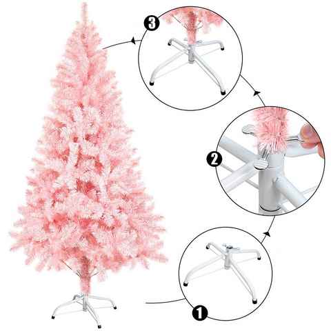 SunJas Künstlicher Weihnachtsbaum XM033-34, Rosa Tannenbaum 120 150 180 cm Weihnachtsbäume Christbaum