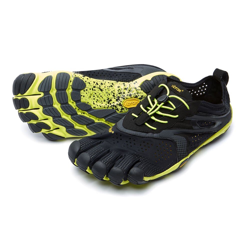 V-Run Men Black/Yellow - Laufschuhe / Zehenschuhe Barfußschuh