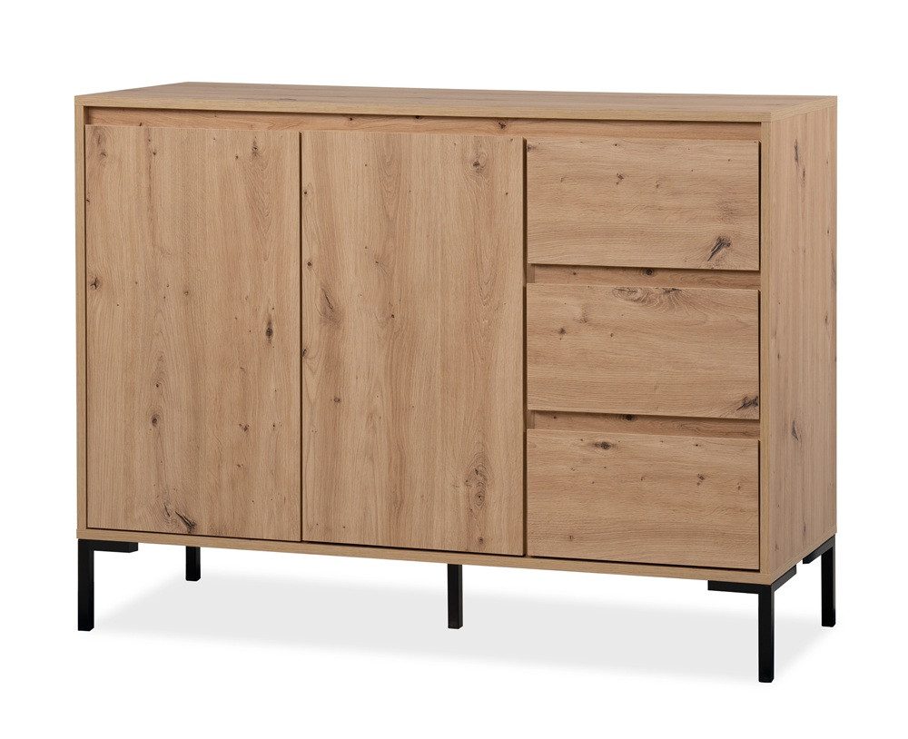 Finori Sideboard Kommode Korsika mit Schubkästen, Artisan Oak