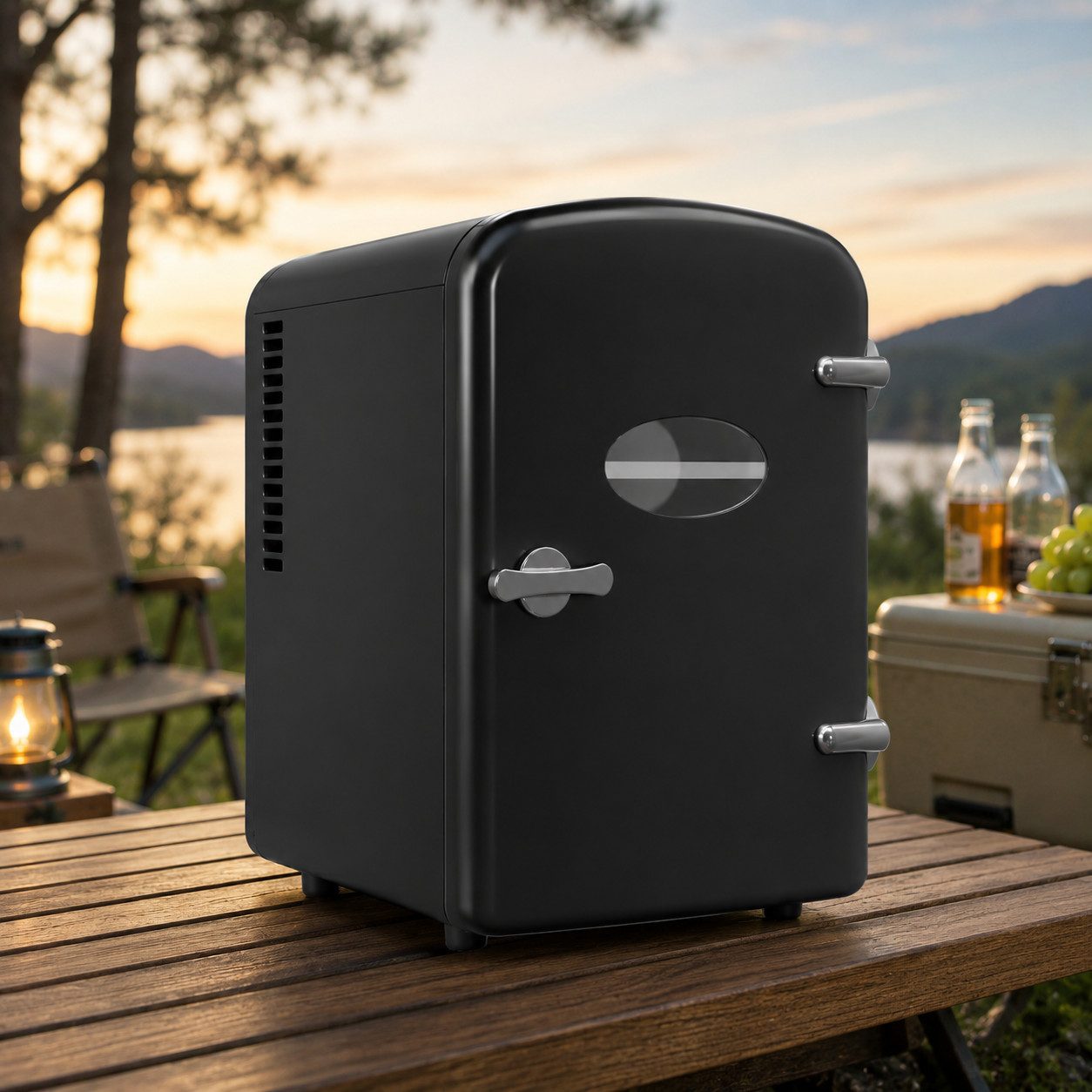 Nettlife Kühlbox 4L Mini Kühlschrank 12V leise Kompakter Tragbarer Kühlschrank, Geeignet für Getränke Kosmetik Essen