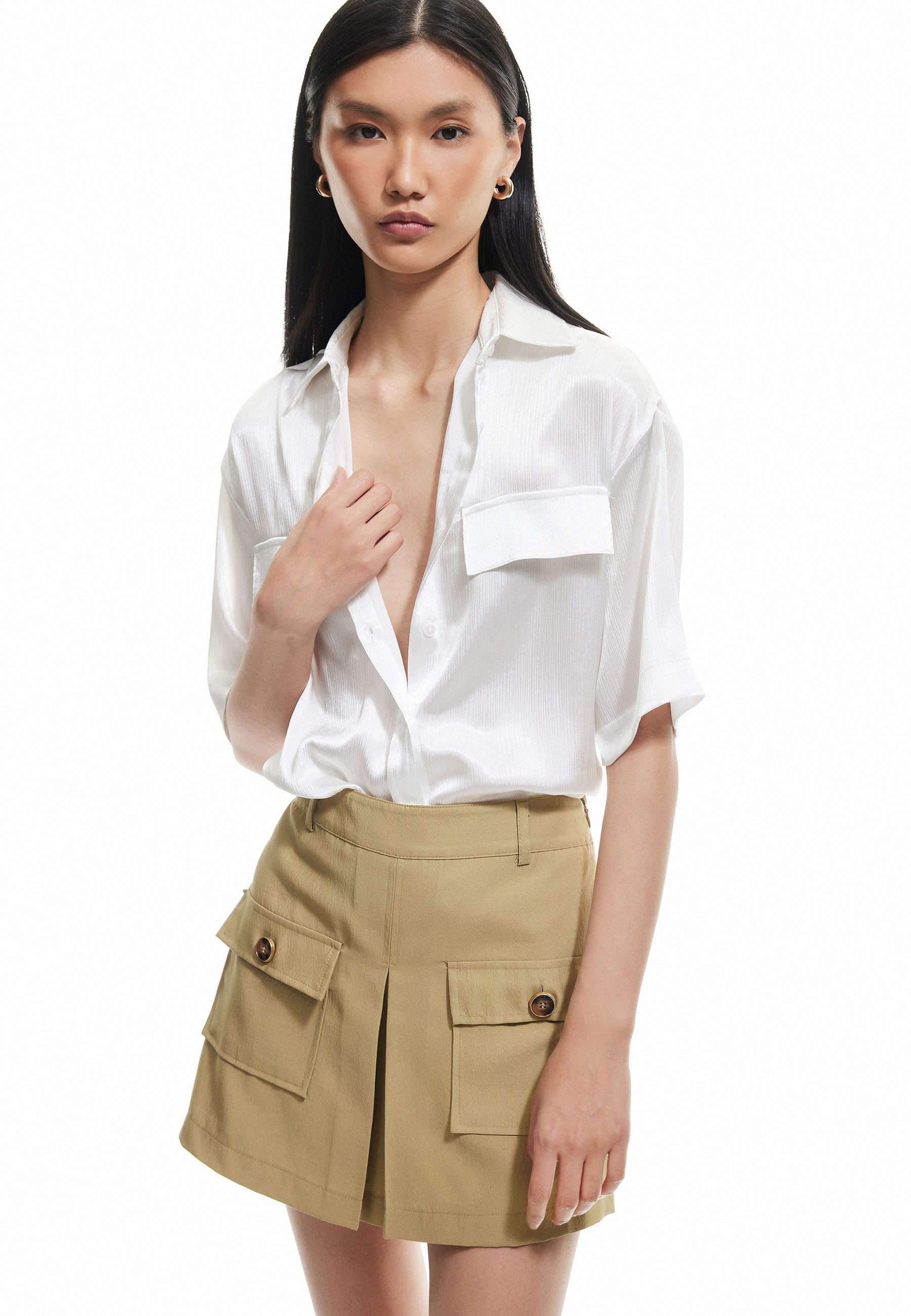 Koton Kurzarmshirt Hemdkragen Kurzärmelig Kurzarmshirt