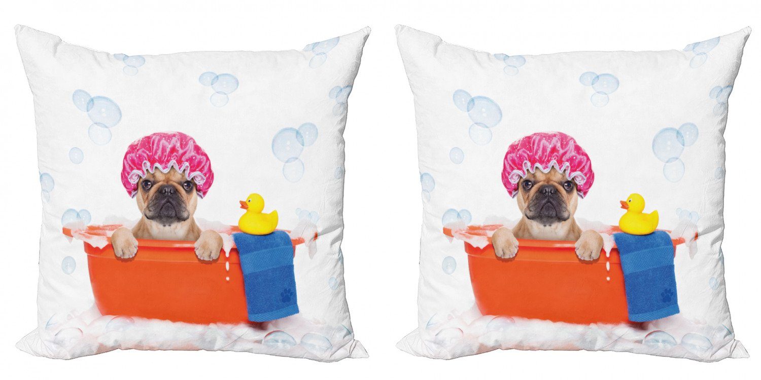 Mit Modern Hund Kissenbezüge Abakuhaus einer Stück), Digitaldruck, Badewanne (2 Hundeliebhaber Doppelseitiger Accent