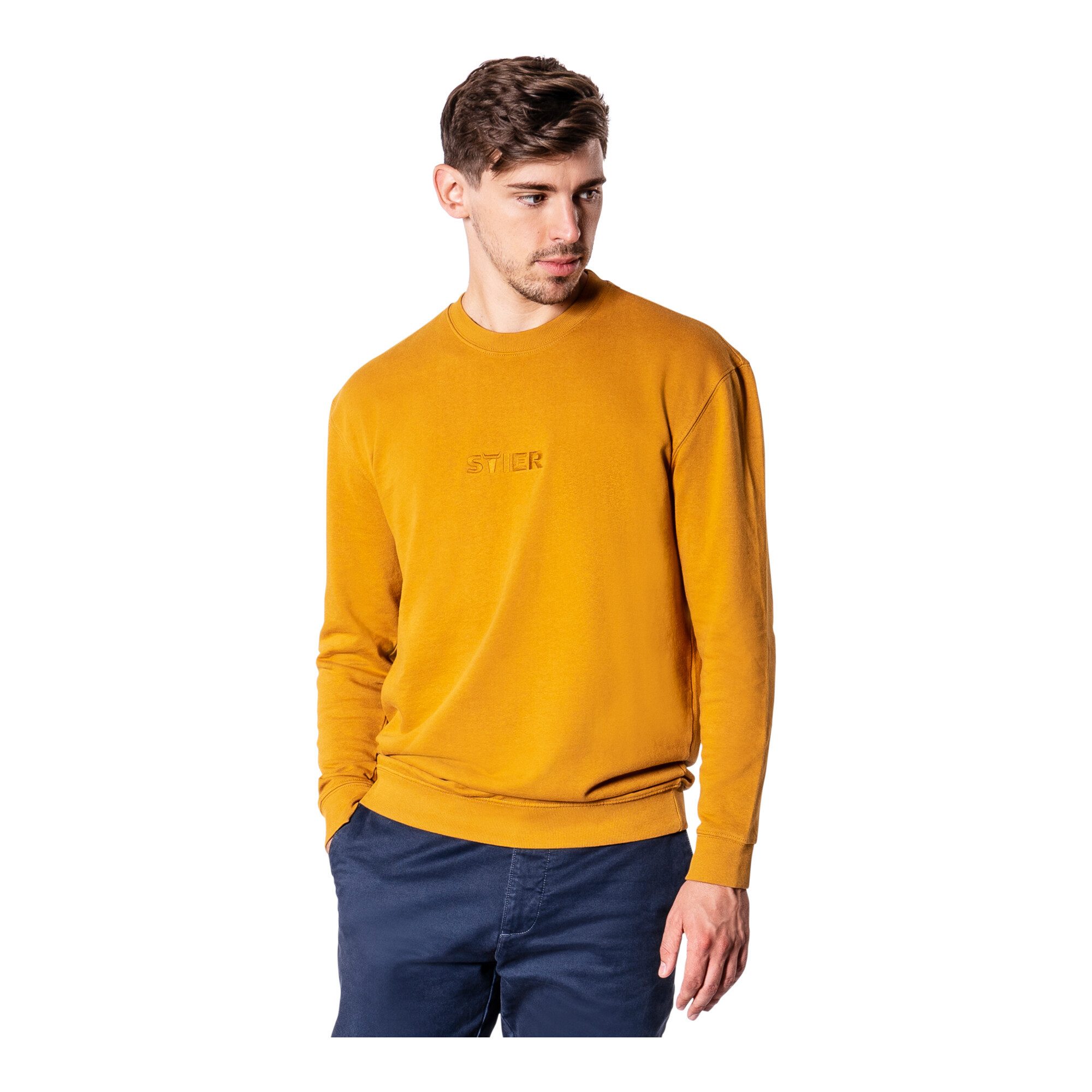 Stier Sweatshirt STIER Crew Sweat Style Embro S Golden Brown