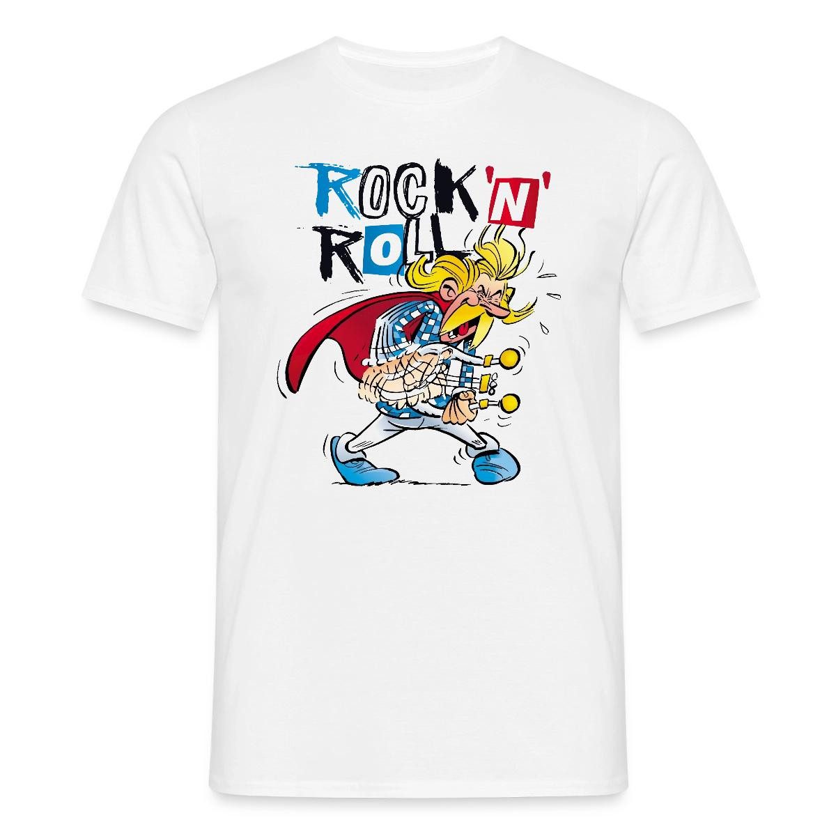 Spreadshirt T-Shirt Asterix & Obelix Troubadix Singt Rock'N'Roll Männer T-Shirt (1-tlg)