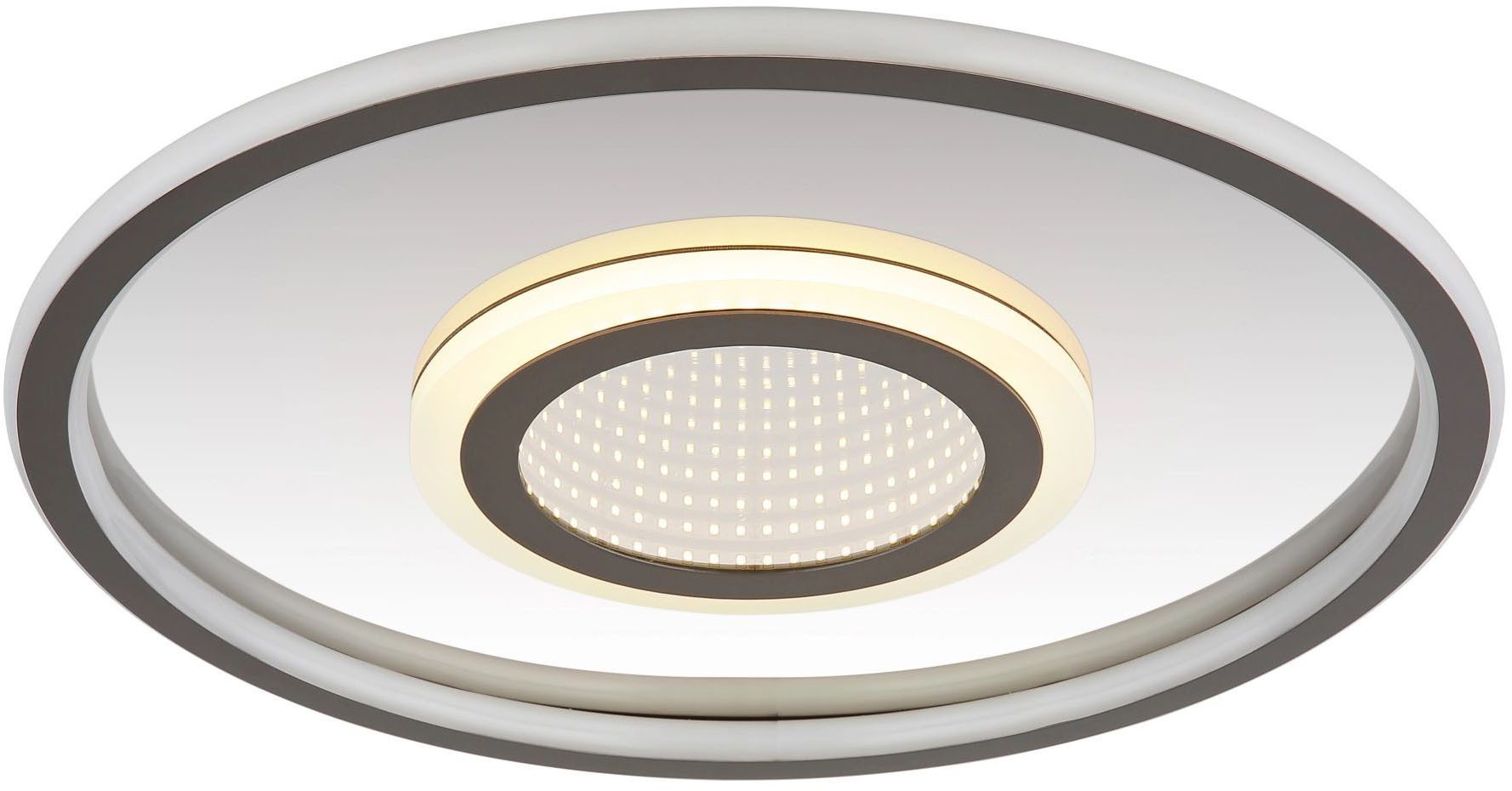 GLOBO LIGHTING LED Deckenleuchte CARA, Memoryfunktion, LED fest integriert, Warmweiß, Deckenlampe, Designleuchte, Wohnzimmer, Schlafzimmer, rund