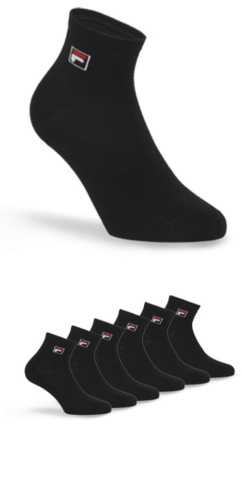 Fila Kurzsocken UNISEX QUARTER PLAIN SOCKS (6-Paar) mit Logo-Schriftzug günstig online kaufen