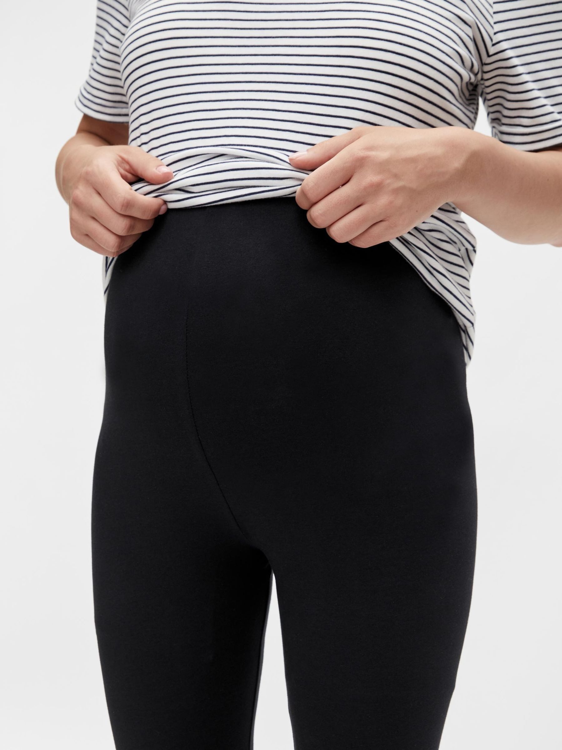 Mamalicious Umstandsleggings Umstands im 2-er Pack MLEMMA für Damen (2-tlg) MLEMMA LONG LEGGING 2-P A. E. NOOS – Bild 4 von 5