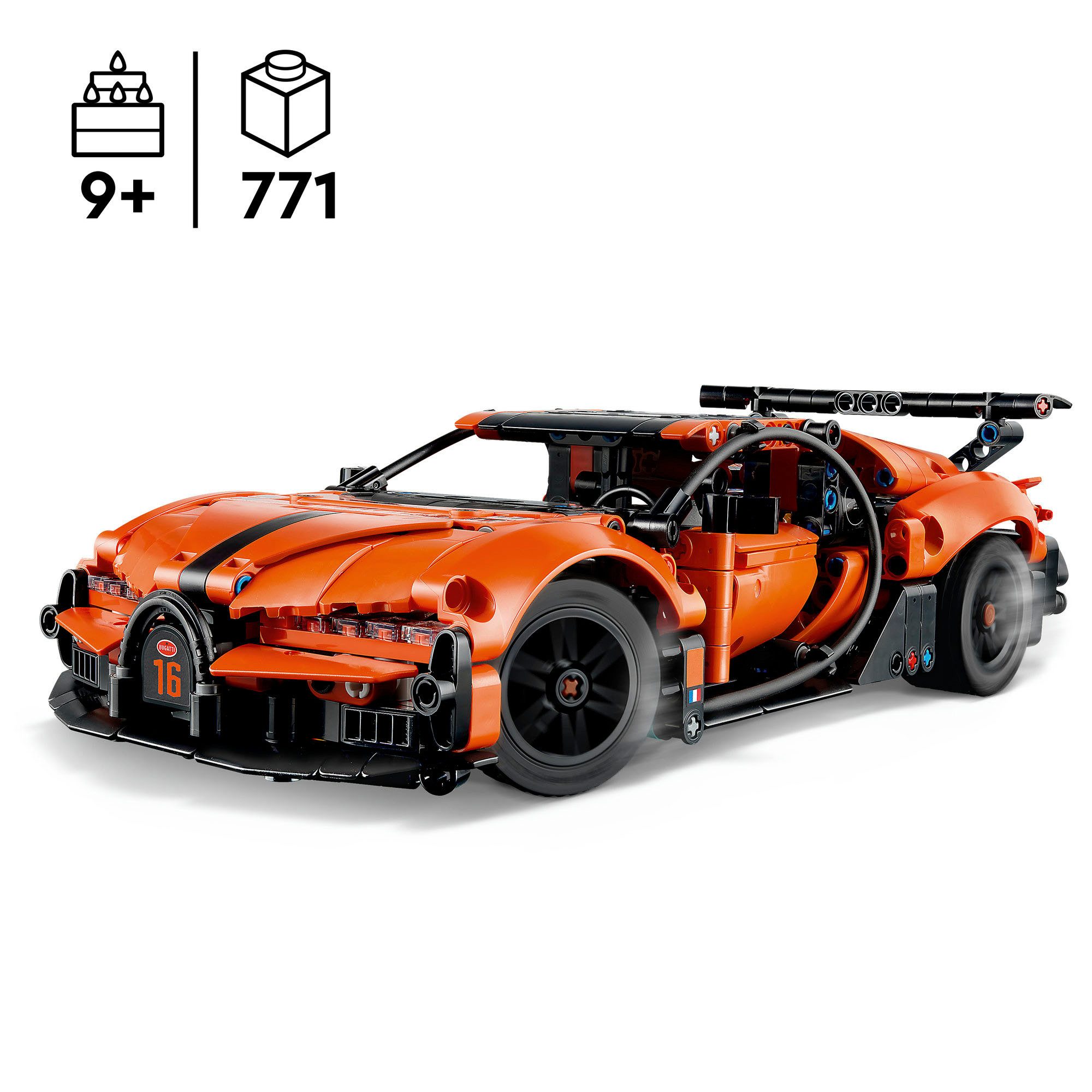 LEGO® Bugatti Chiron Pur Sport Hypercar (42222), LEGO Technic Konstruktionsspielsteine, (771 St) – Bild 3 von 5