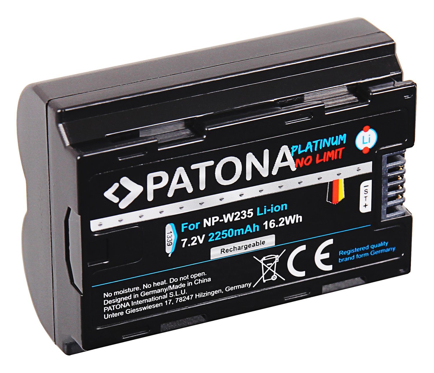 XT4 Platinum Patona die XT-4 mAh Kamera-Akku für NP-W235 Fujifilm Akku / 2250