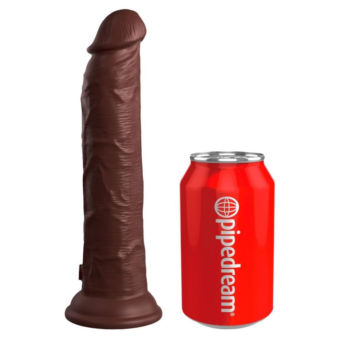 KING COCK Dildo 9" Density Vibrating+Dual Cock Hell Silicone
