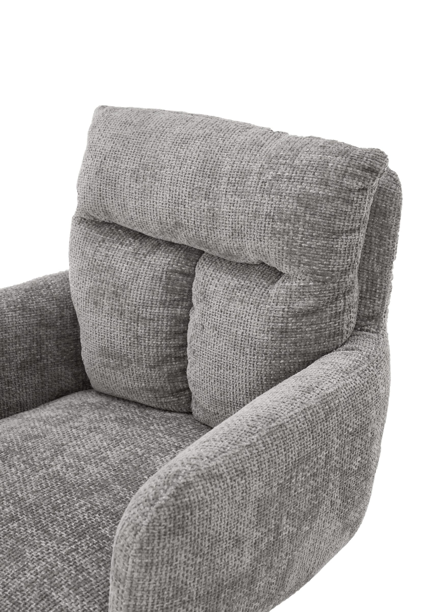 freiraum Barhocker Sofia (2er Set), (2er Set) drehbar, Armlehnen, grau, schwarz - 54x103,5x60 (BxHxT)