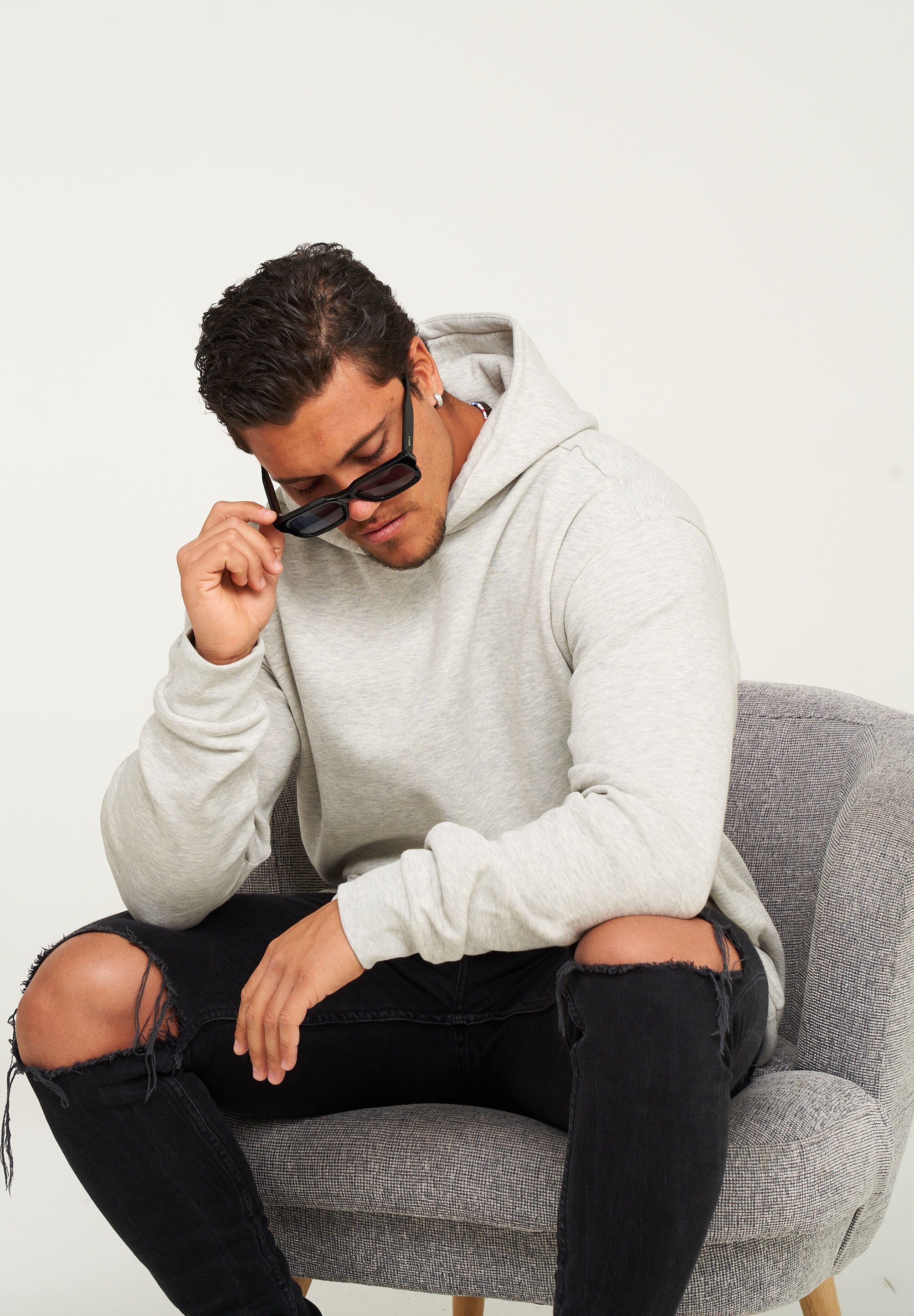 behype Hoodie BHHOBART Herren Basic Oversized günstig online kaufen
