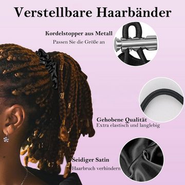 MAGICSHE Haargummi Verstellbares Stirnband Haarband 3 tlg aus simulierter Seide