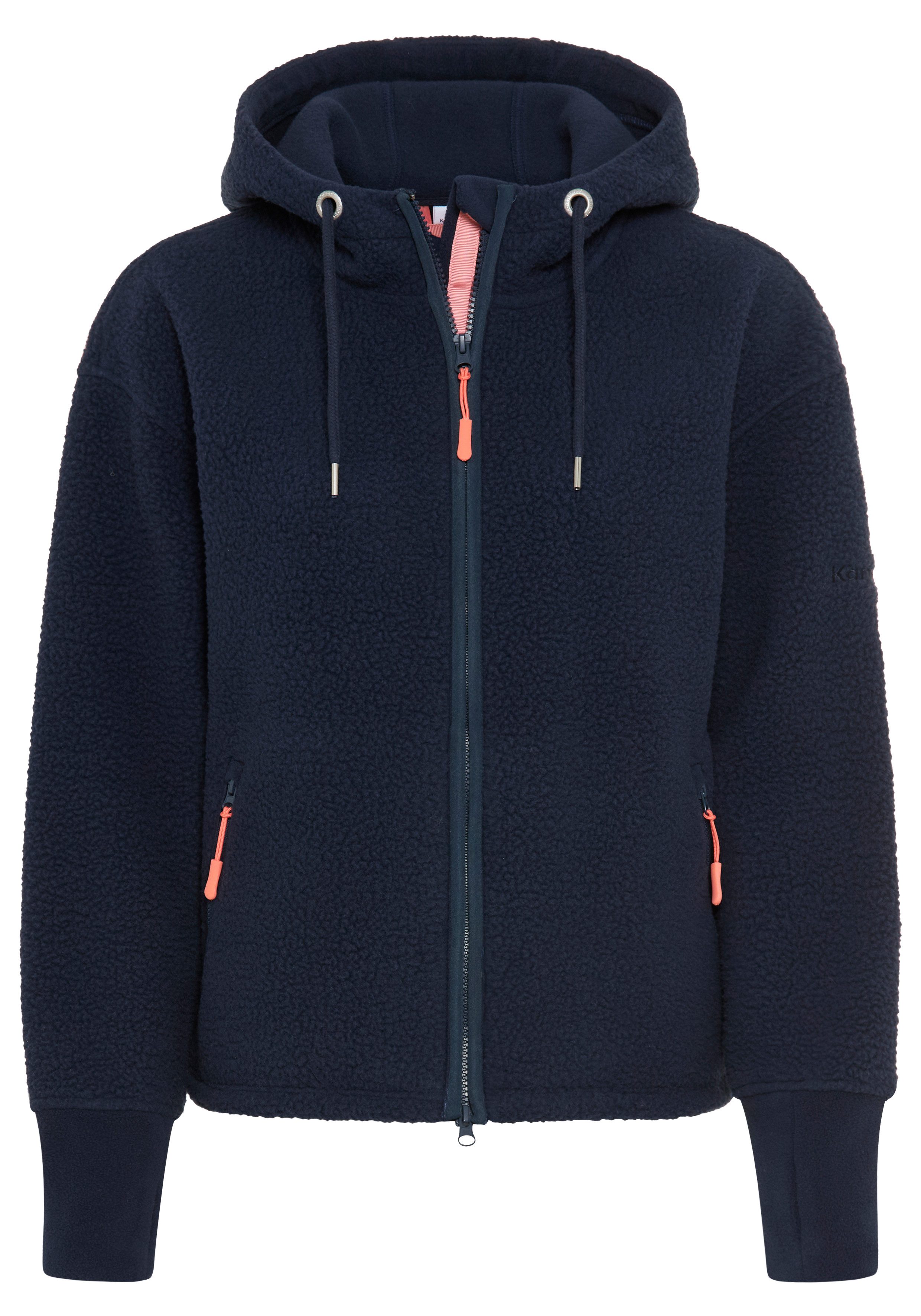 KangaROOS Fleecejacke (1-St) mit relaxed fit, hüftlange Form